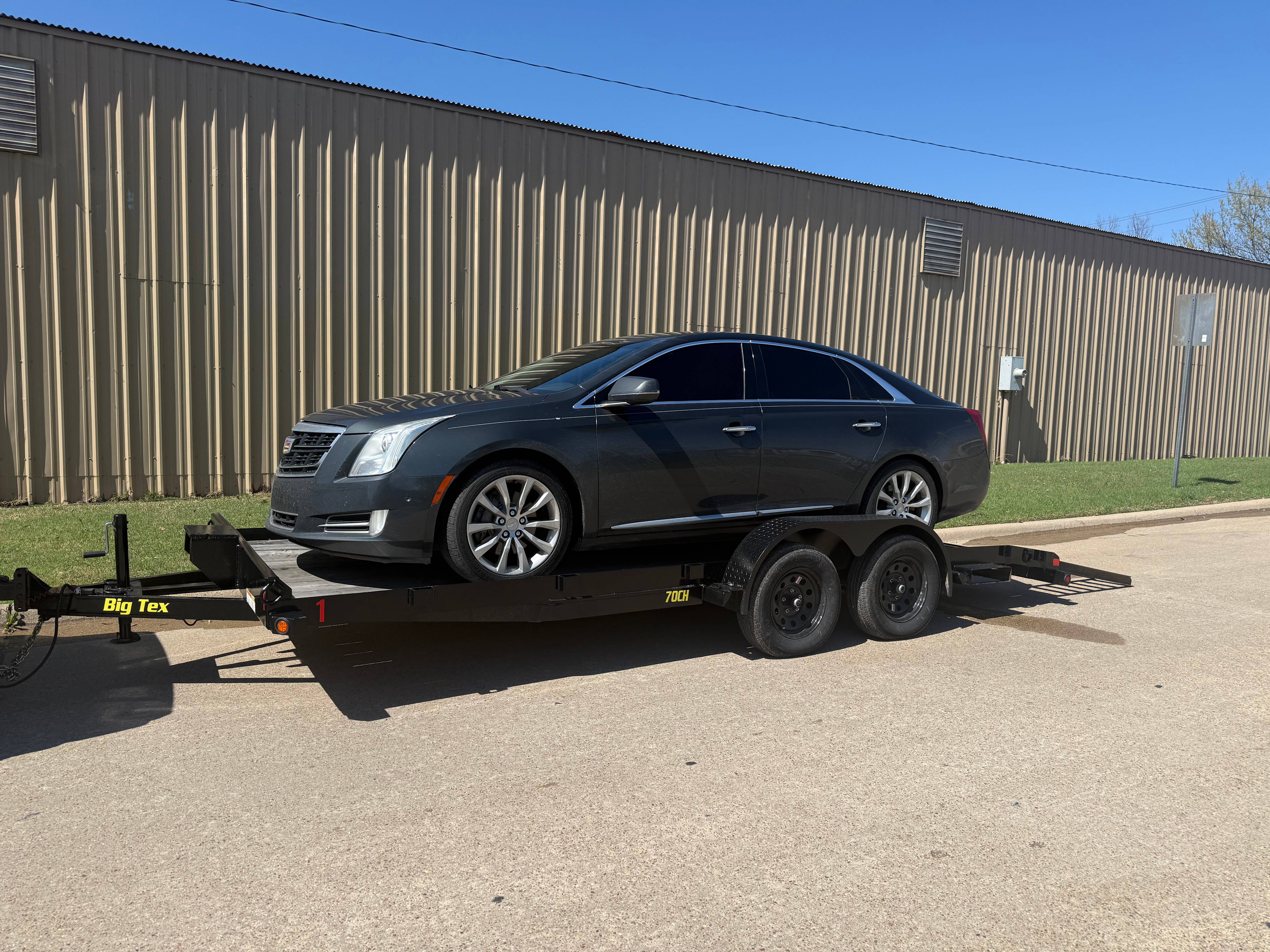 Car Hauler with Loaded Vehicle
